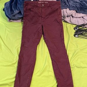 American eagle Size 14 burgundy pants